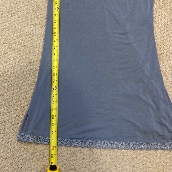 Natori Feathers Classic Chemise blue nightgown Medium - Picture 9 of 10